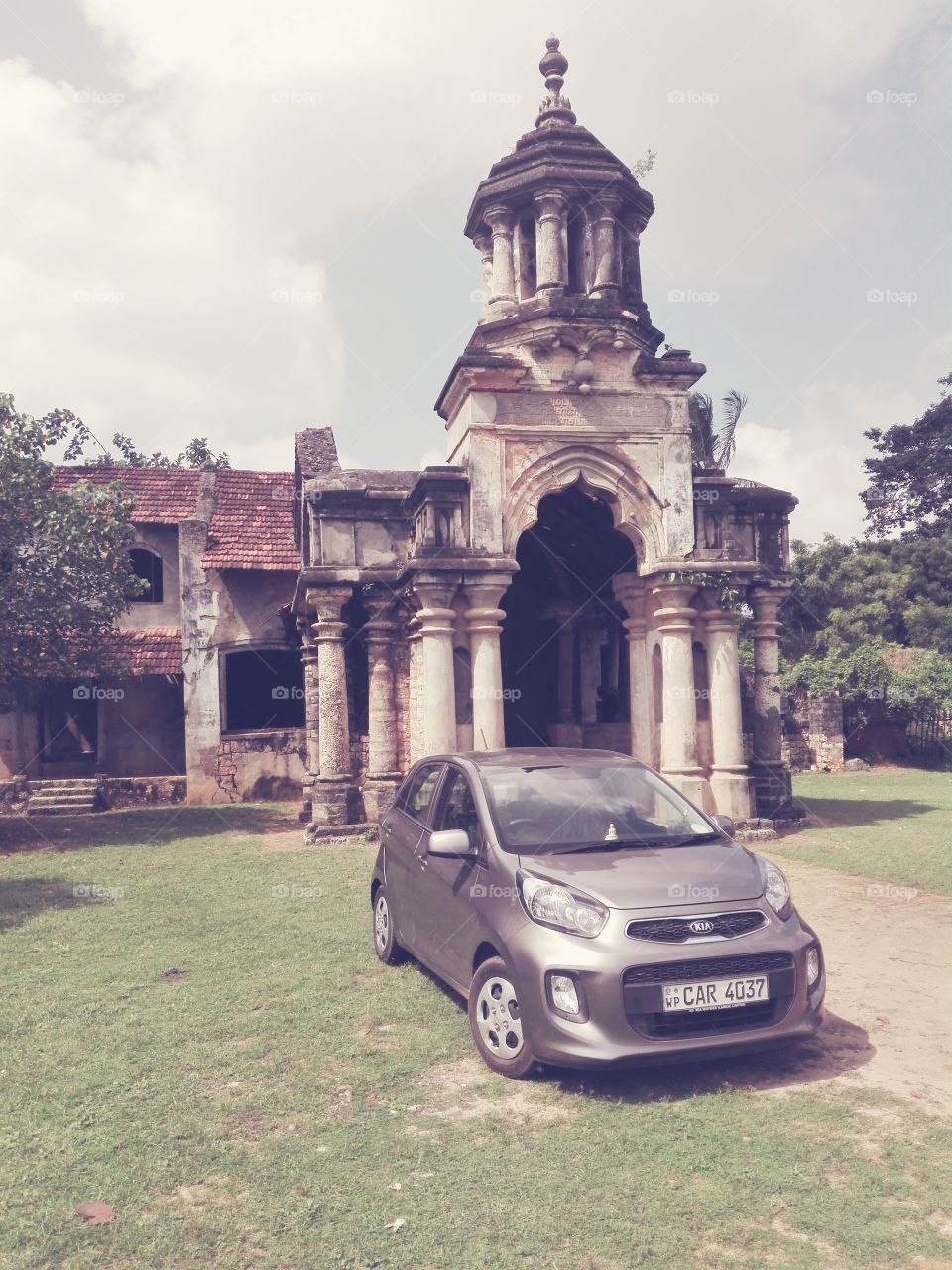 This is a picture of car and old palace in Jaffna in Sri Lanka. if you like it plz give it 5 stars ratings.