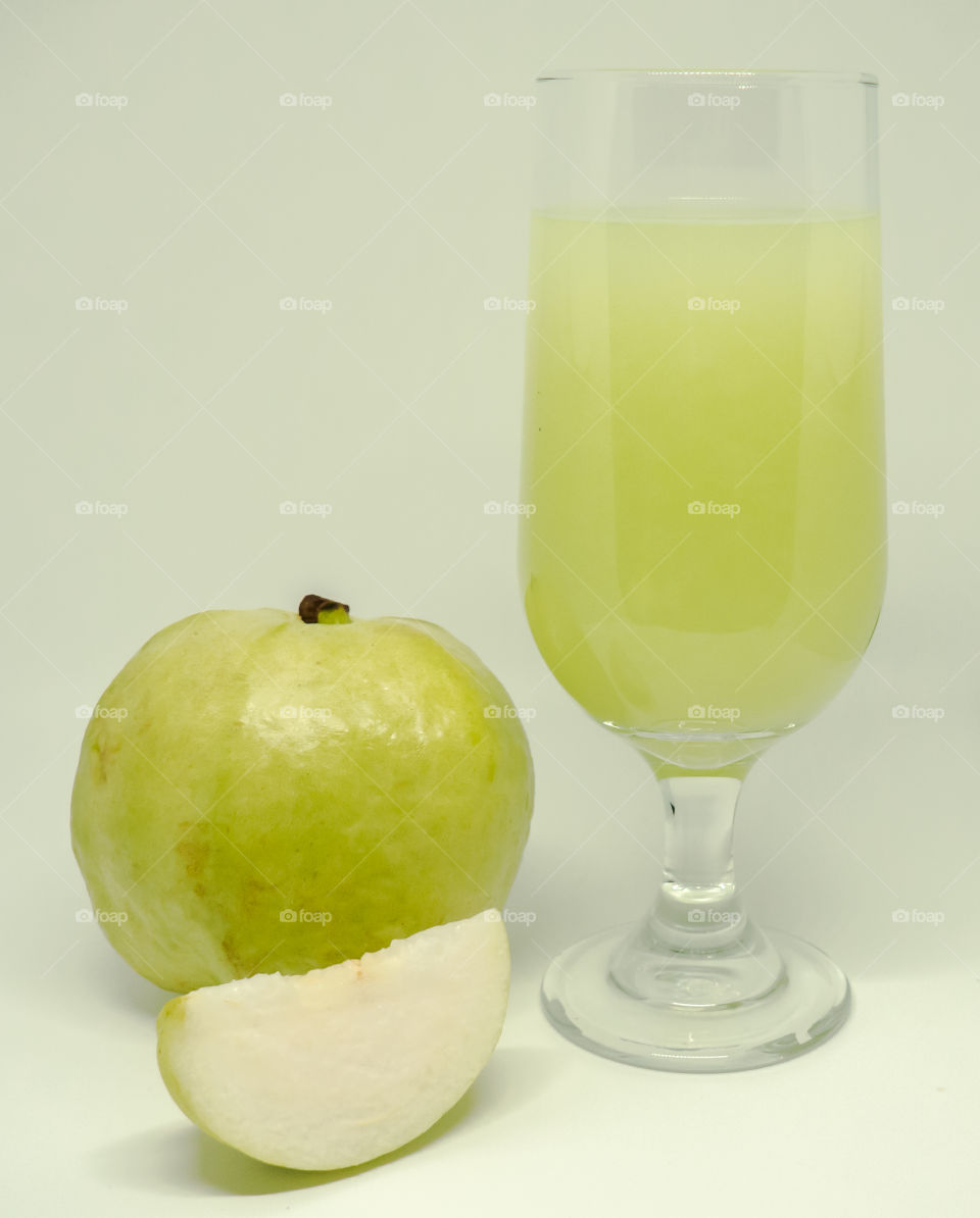 The guava fruit and juice.