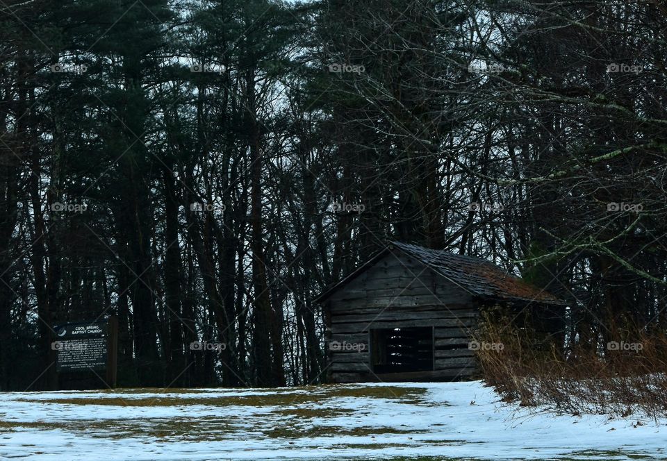 Winter's grip on a long forgotten cabin