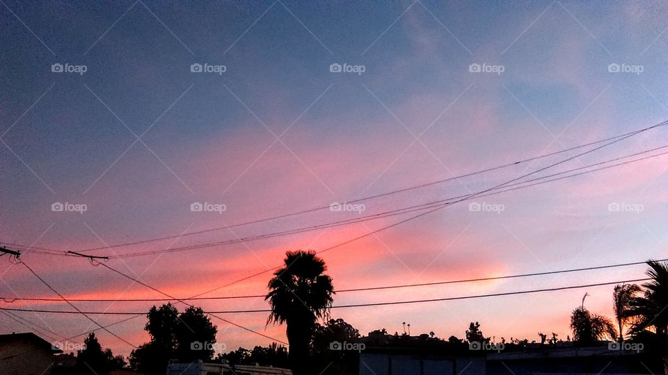 Sunset from the backyard