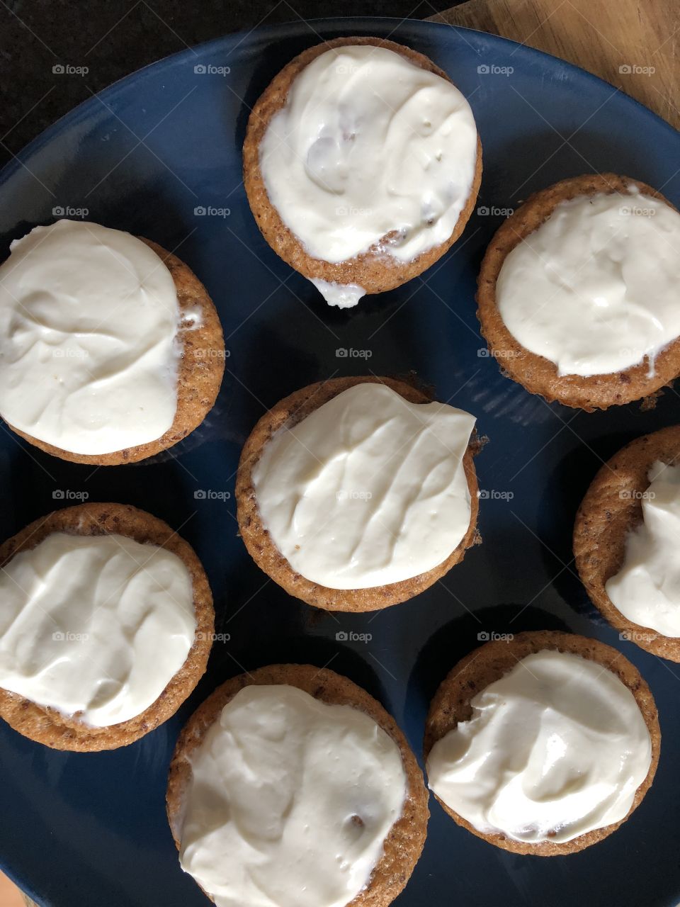 Cupcakes with white topping