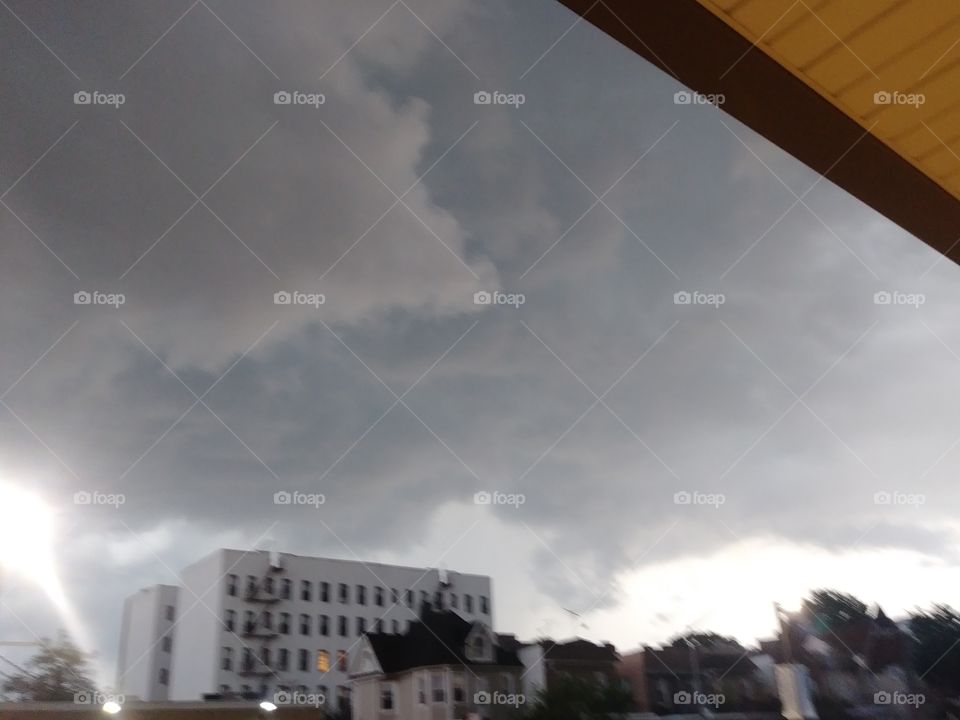 grey stormy summer sky