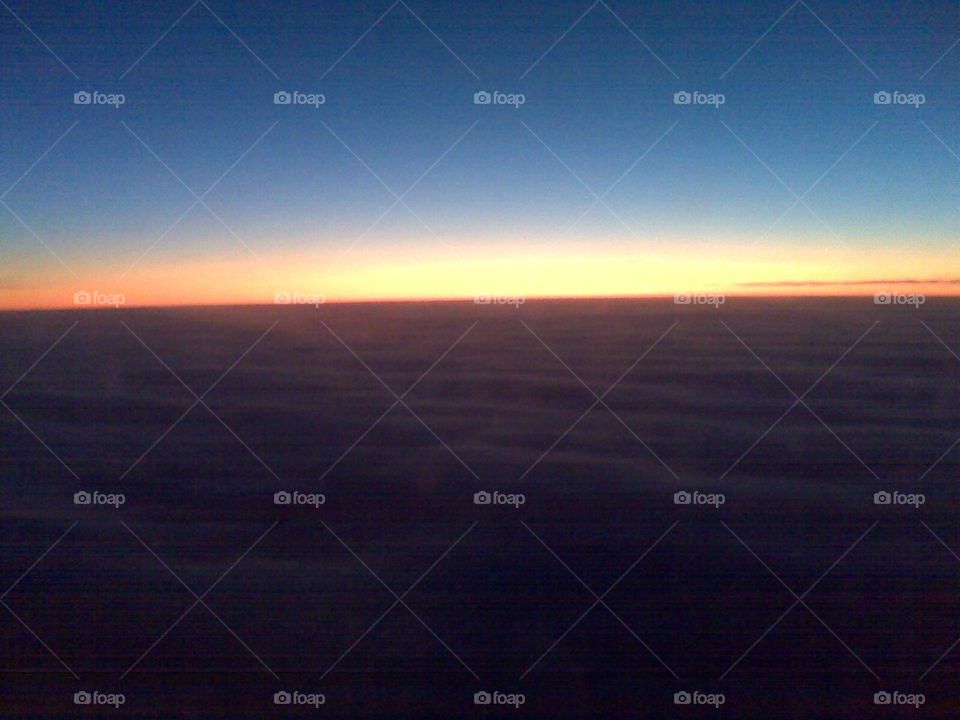 Sunset at 36,000 feet