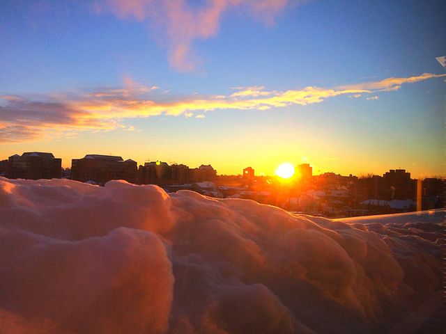 Sunset view in winter