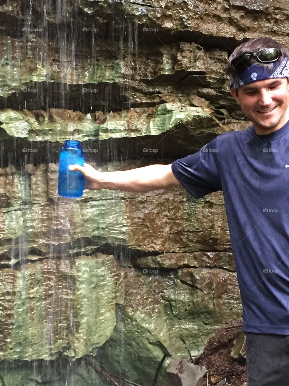 Fresh water from a waterfall