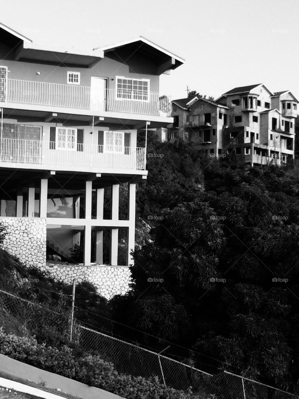 Multiple Story Dwelling On The Hillside 