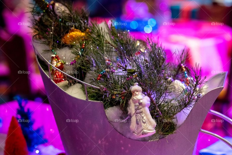 Christmas centerpiece decor for a holiday party event 