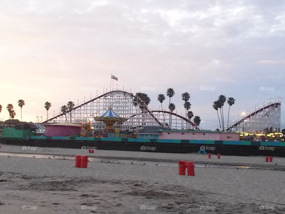 Santa Cruz Beach Boardwalk Roller Coaster, Cowell's Beach