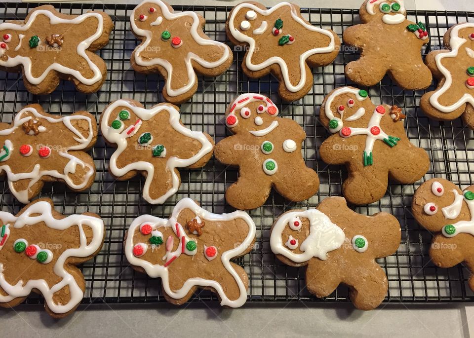 Close-up of gingerbread cookies