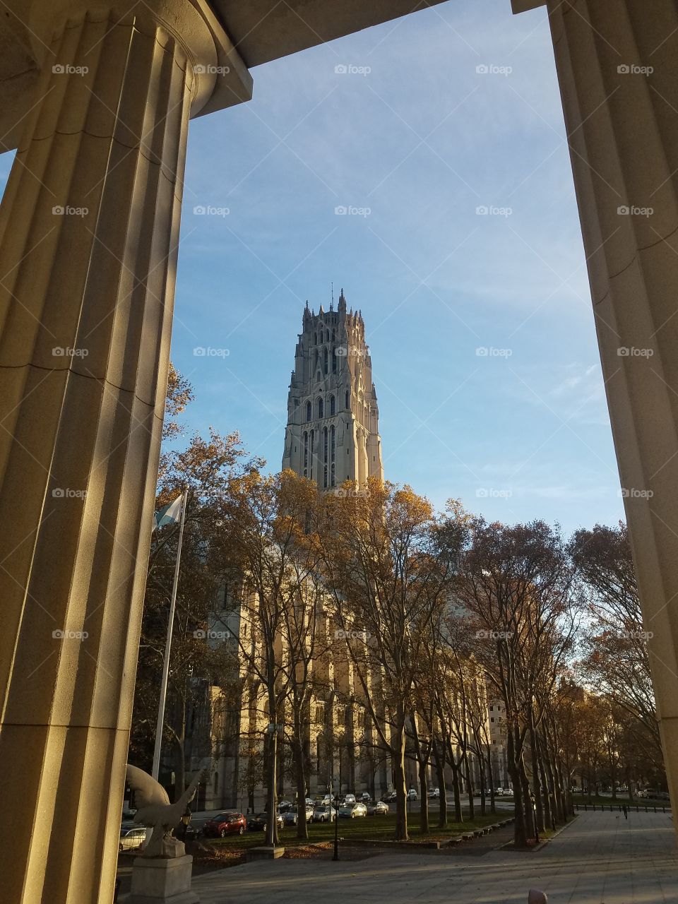 View of Riverside Church in NYC