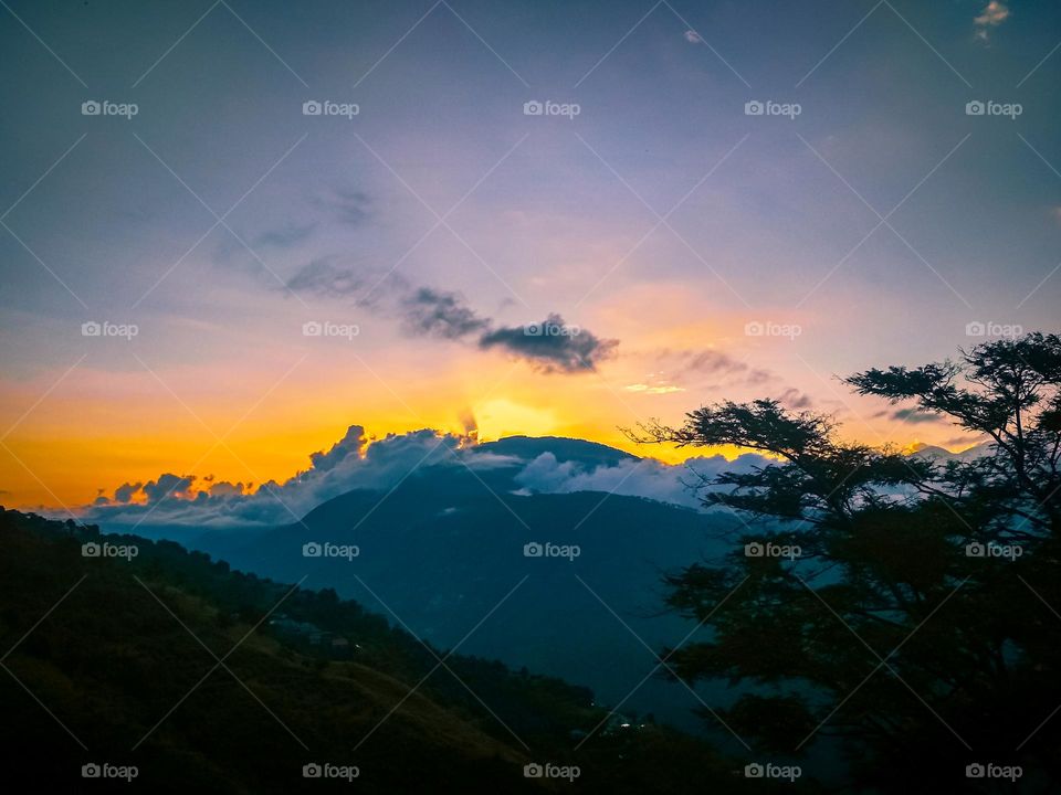 beautiful sunset view