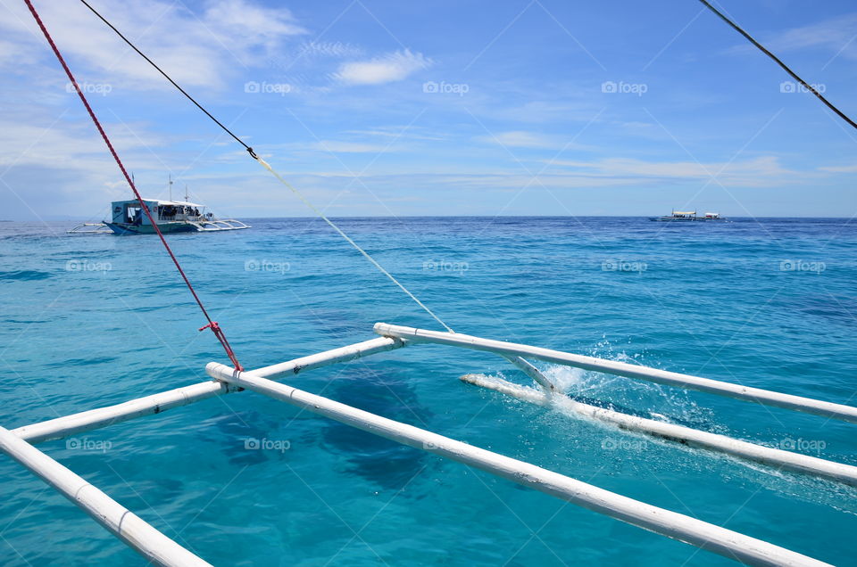 The crystal clear waters in the Philippines