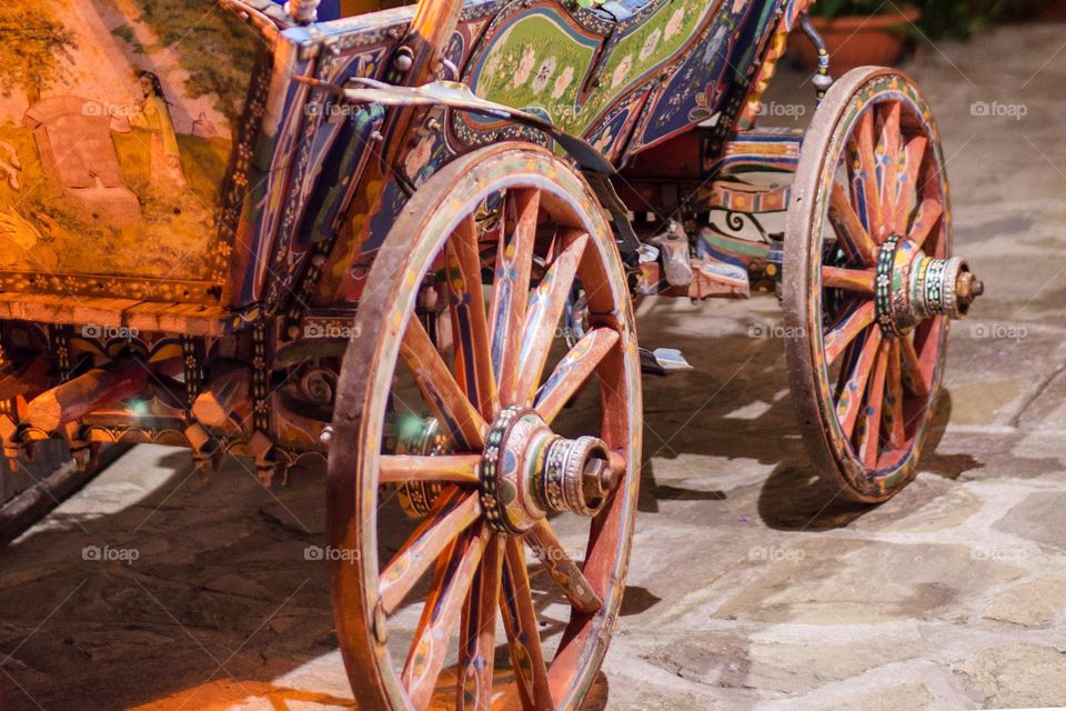 Wood Vending Cart Wheels