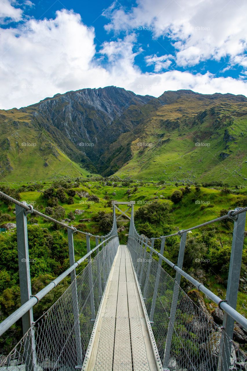 hanging  Bridge  over the river
