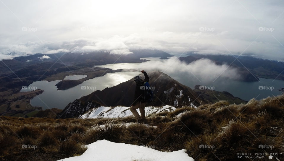 to the summit. we went hiking and climbing all day to reach the summit of roy , 6 hours in total and 1500.m high you get this