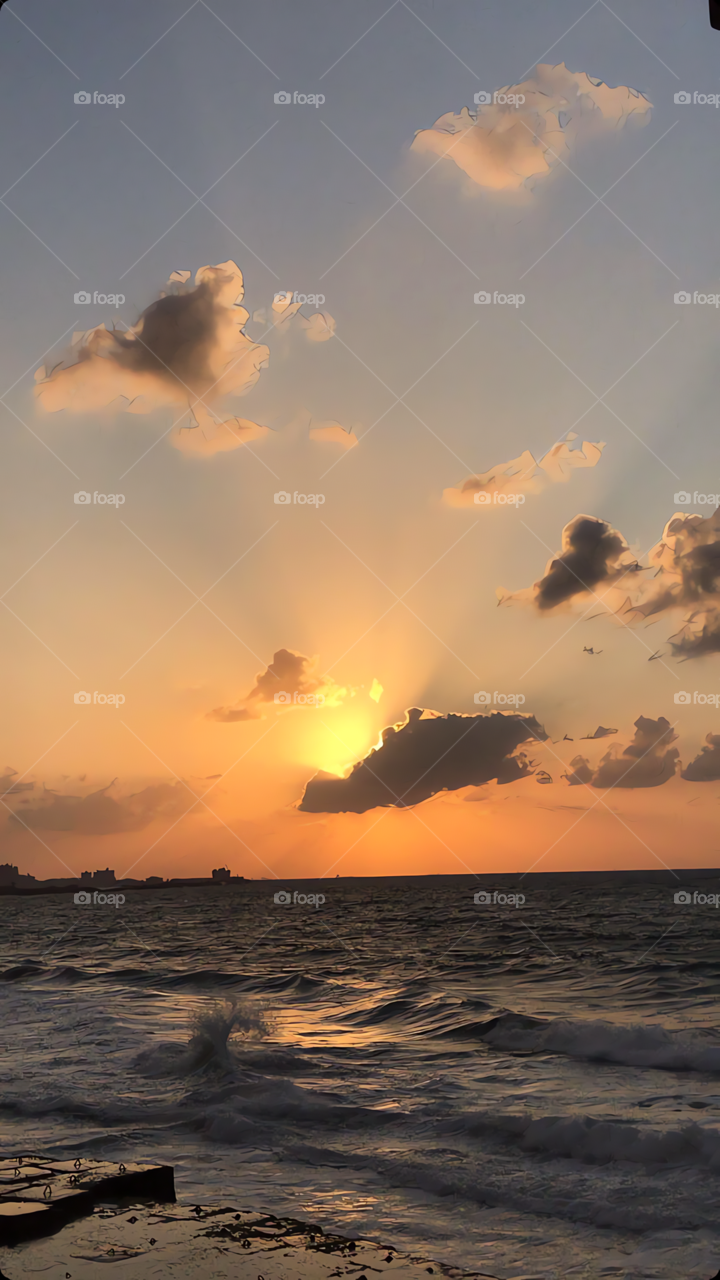 Sunset in Alexandria Egypt