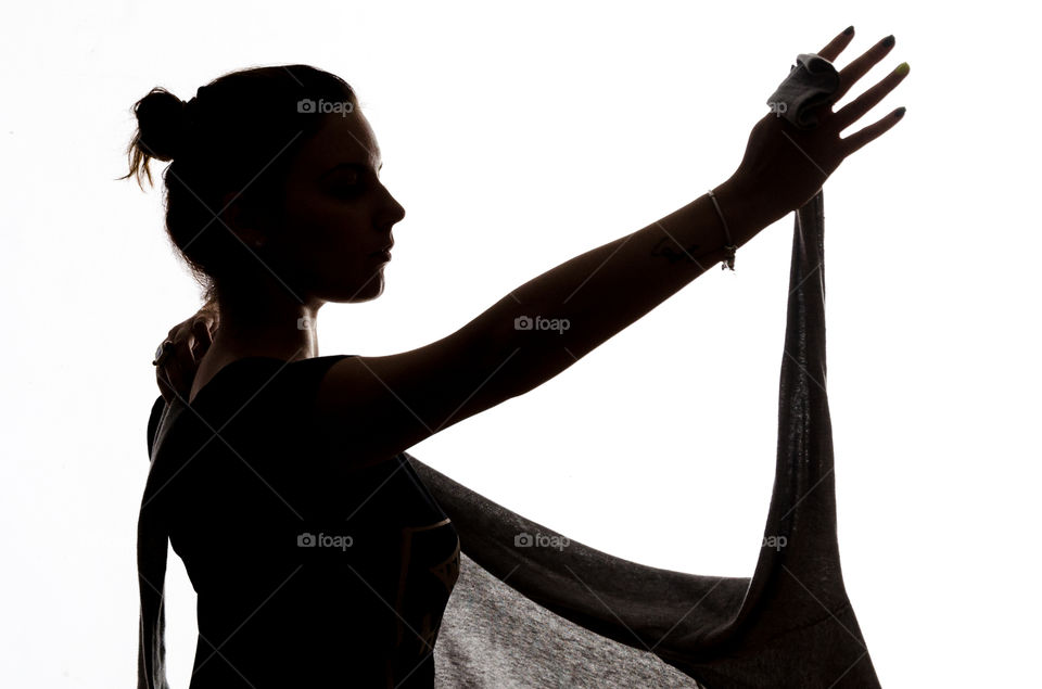 Silhouette of Girl Posing