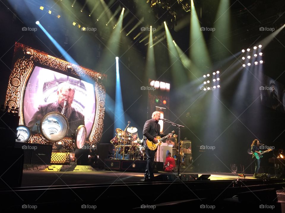 Rush concert at the Excel Center in Minnesota. Rush concert at the Excel Center in Minnesota of Lee and Peart