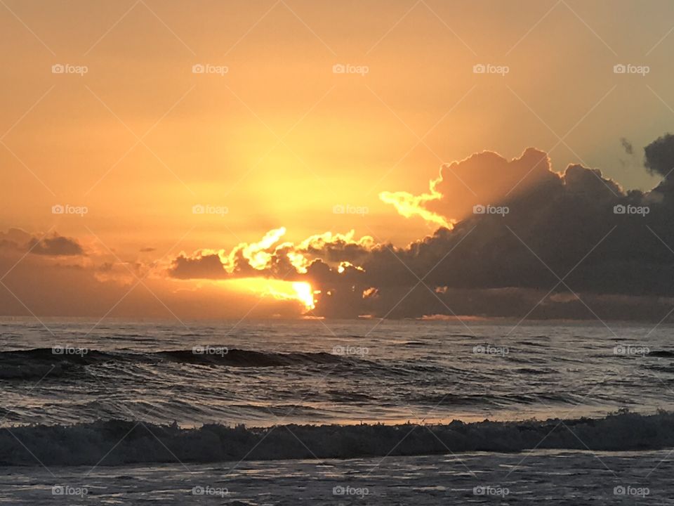Sunrise Canaveral National Seashore Playalinda Beach Florida 