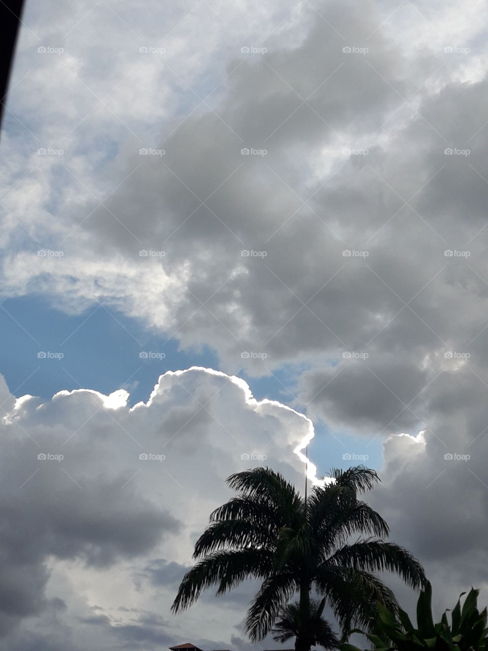 blue sky between clouds