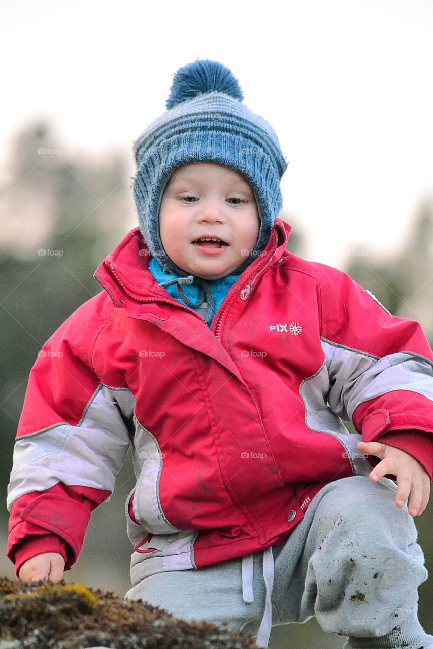 Toddler outdoors