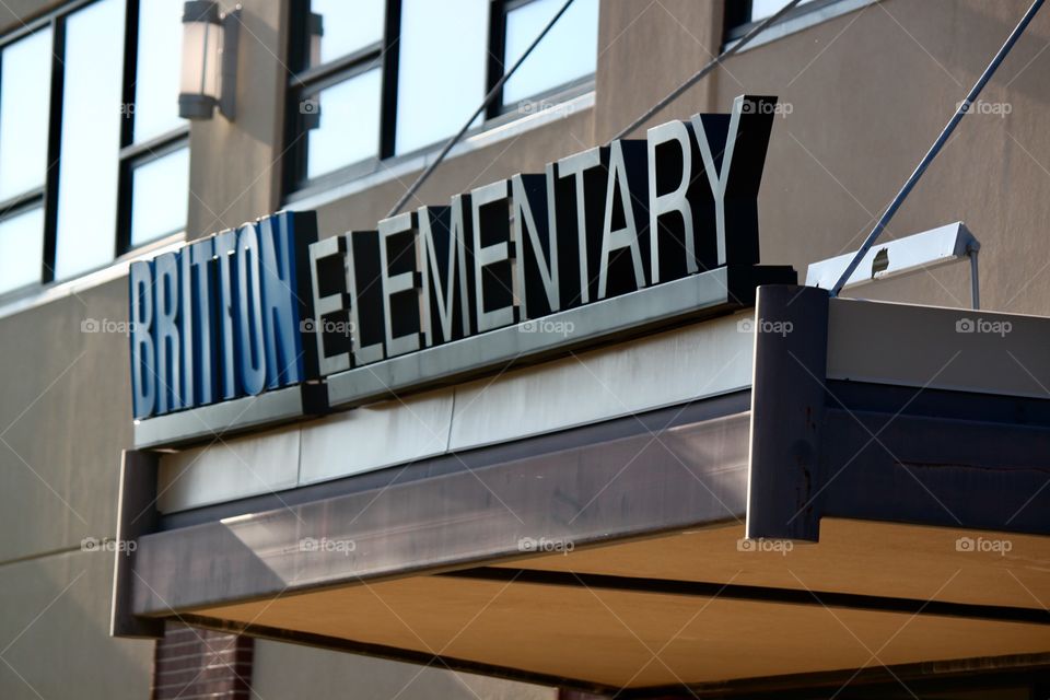 Britton Elementary School Sign