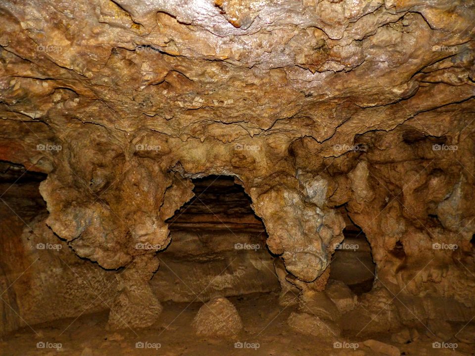 Inside Dripping Springs Cave