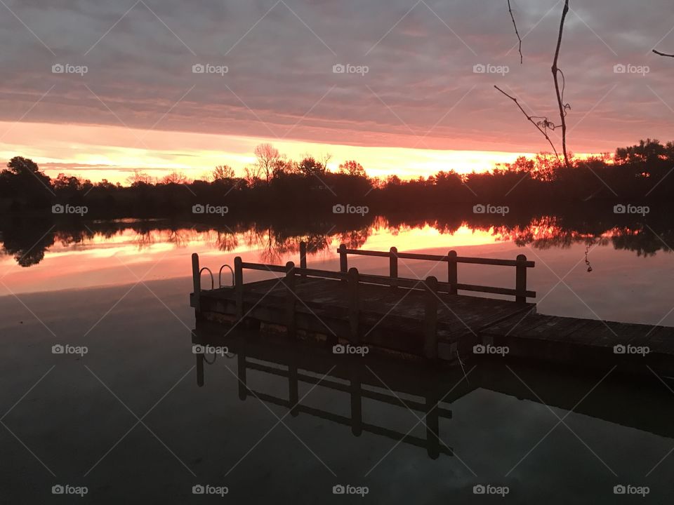 Incredible Reflections, reflecting, reflection,reflect, light, Sky, clouds, water, lake, pond, trees, dock, wooden, old