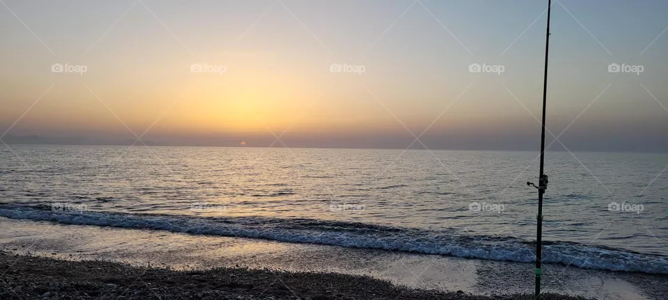 Surfcasting and beautiful sea
