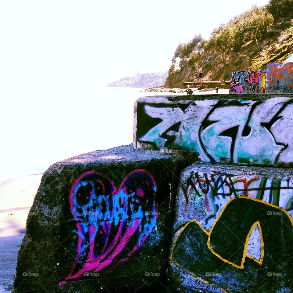 Beach graffitti