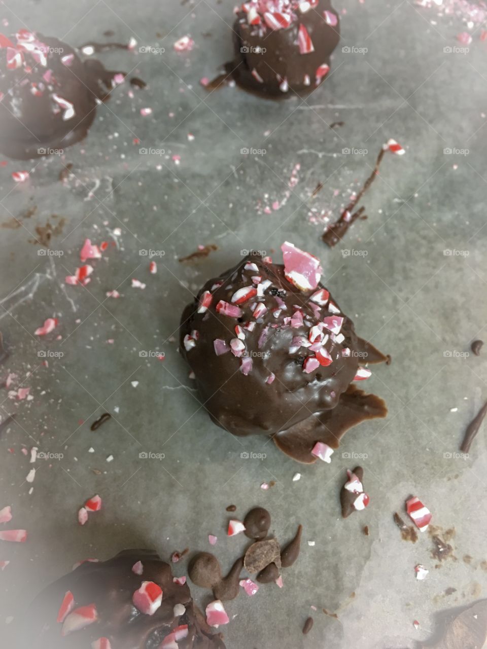 Oreo truffle closeup 