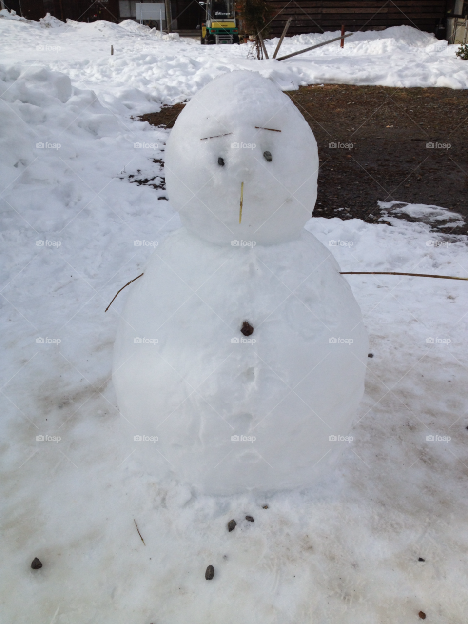 snow winter snowman by freychong