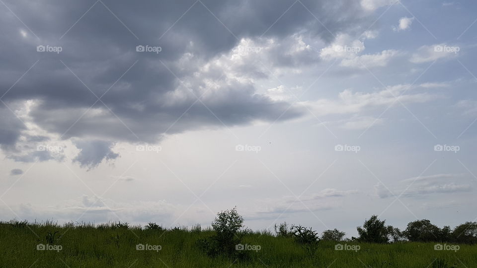 valley with drammatic sky