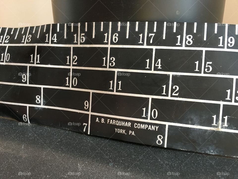Ruler from an old farming tractor.