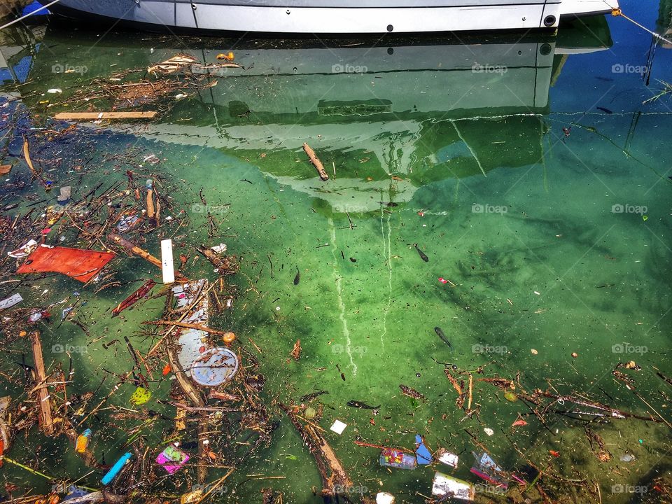 Water pollution at Waikiki boat basin