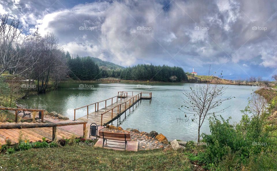 Artificial lake Pukë Albania 