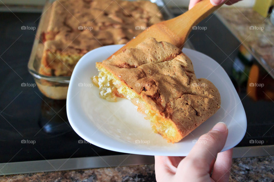 hot apple pie on a plate