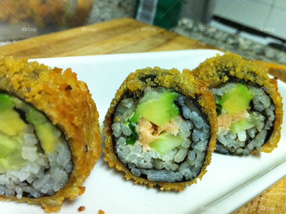 Sushi tempura panko crumbs