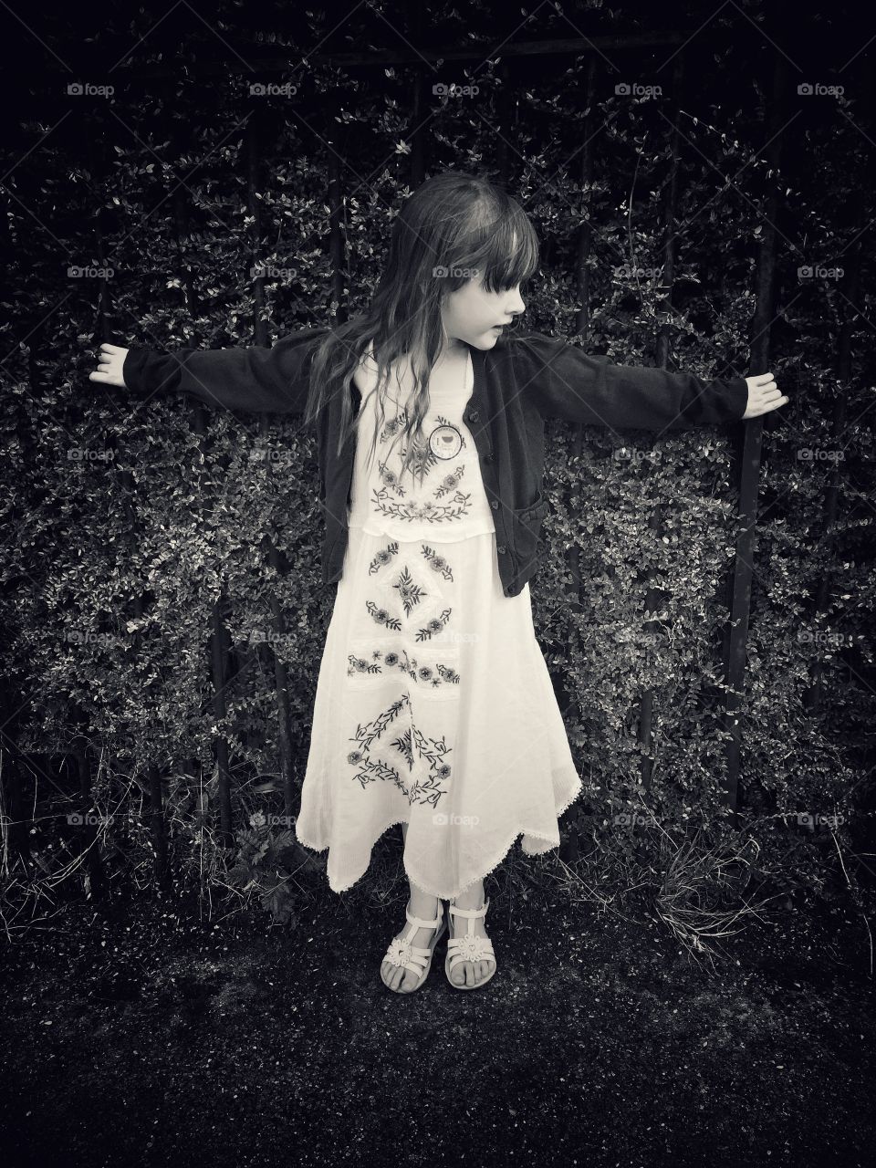 Little girl in summer dress