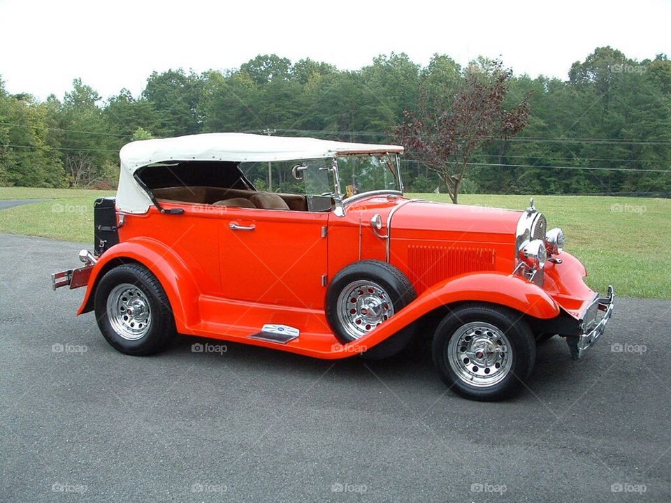 Red 1932 Ford 
