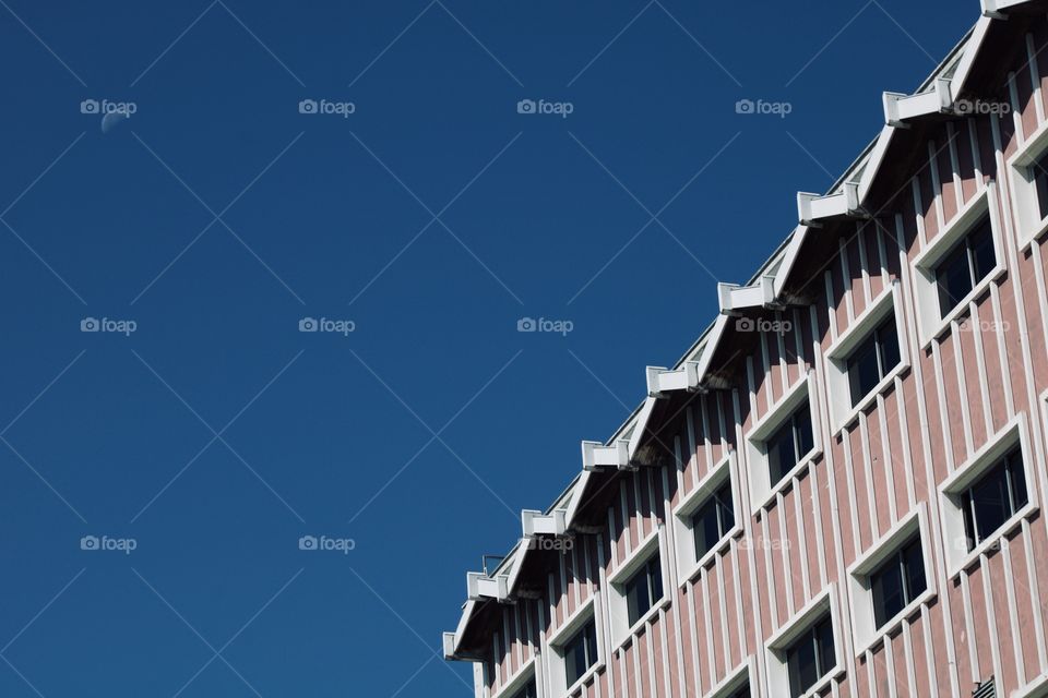 Facade of a building in Downtown Aveiro, Portugal 