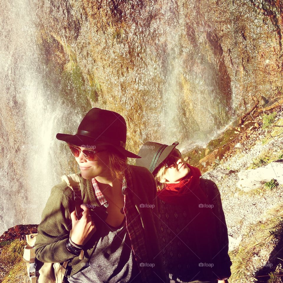 sunday walk. in the mountains near munich