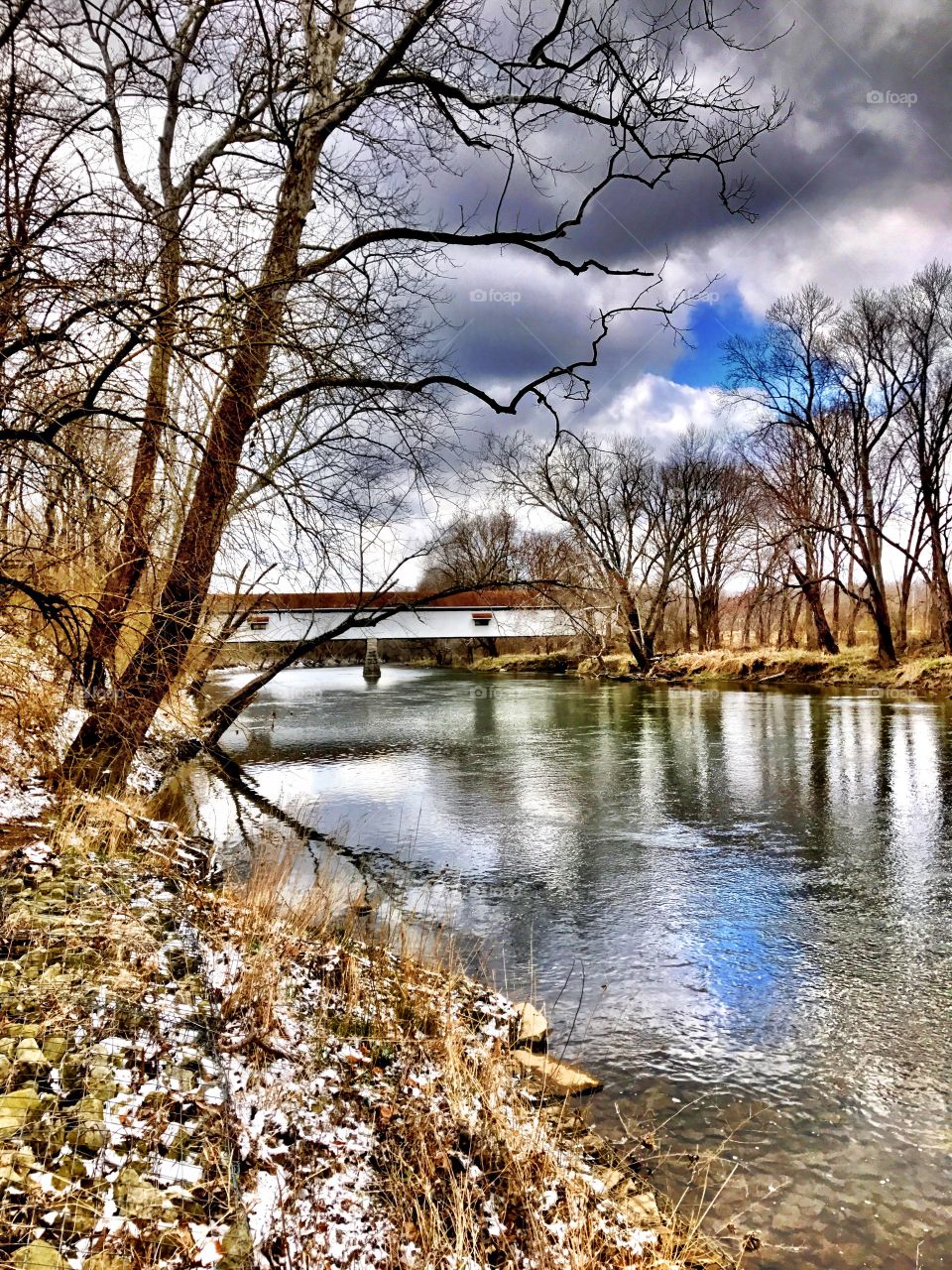 Beautiful covered bridge in Indiana 