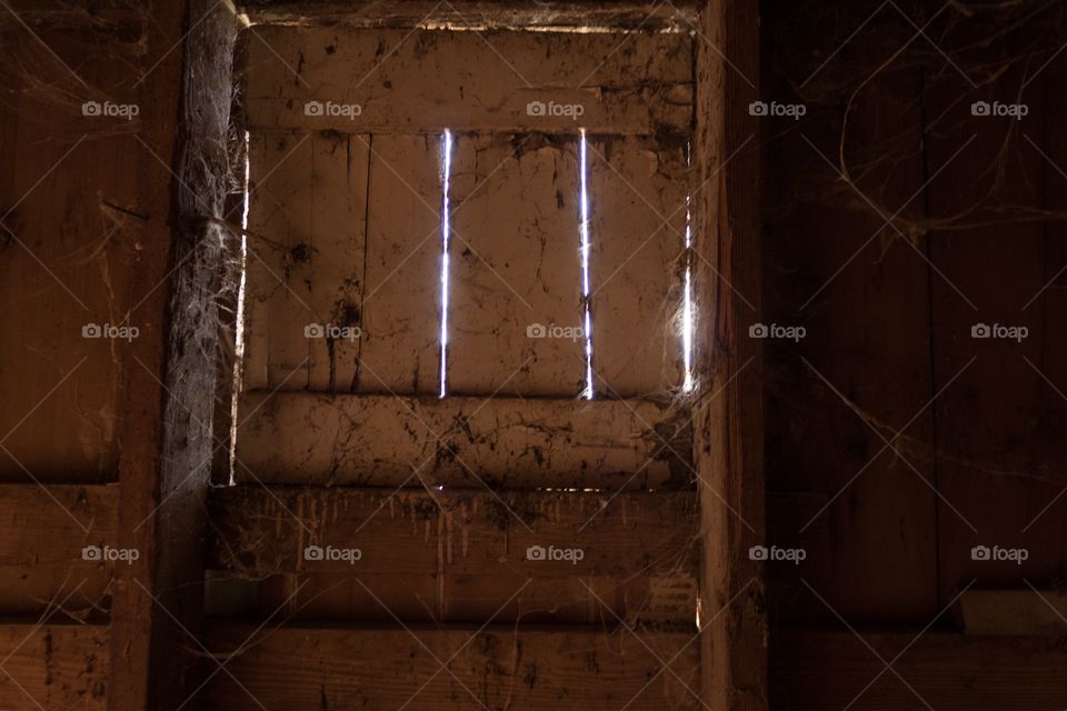 Barn door with back light 