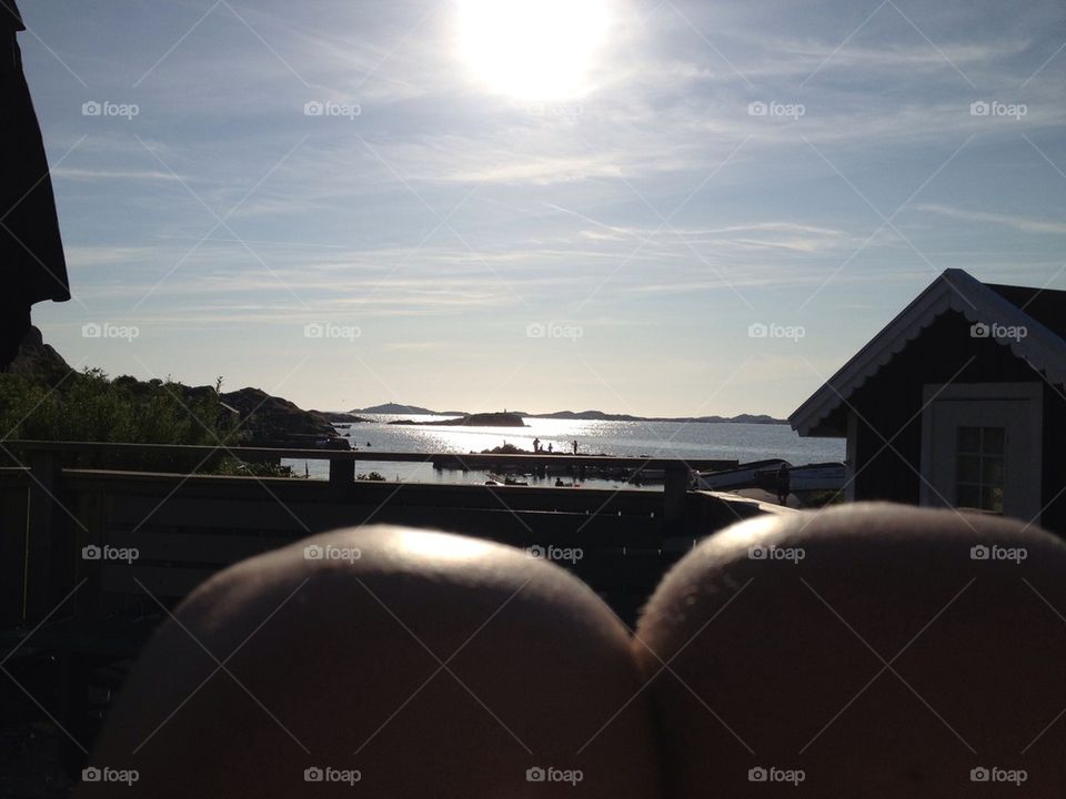 View from our boat house on Hönö, Sweden.