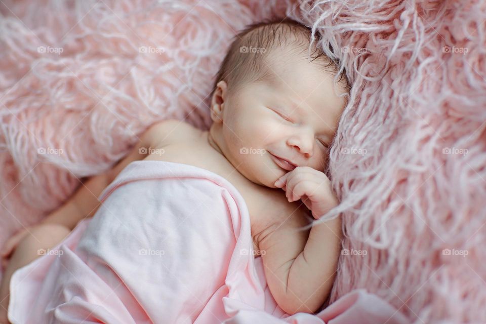 Cute newborn sleeping 