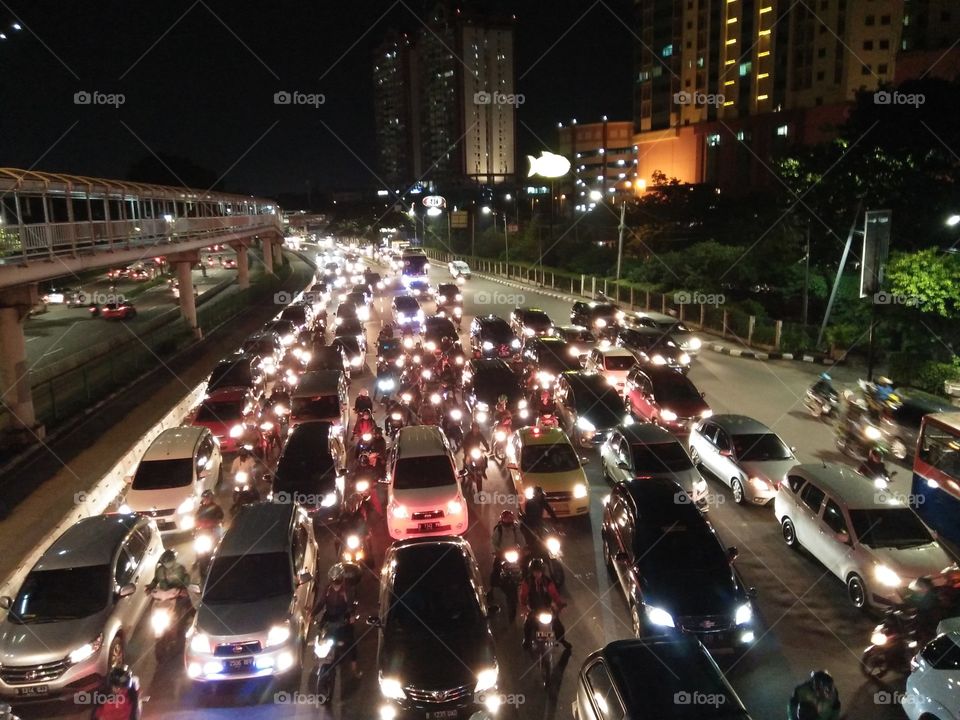 traffic jam in Jakarta