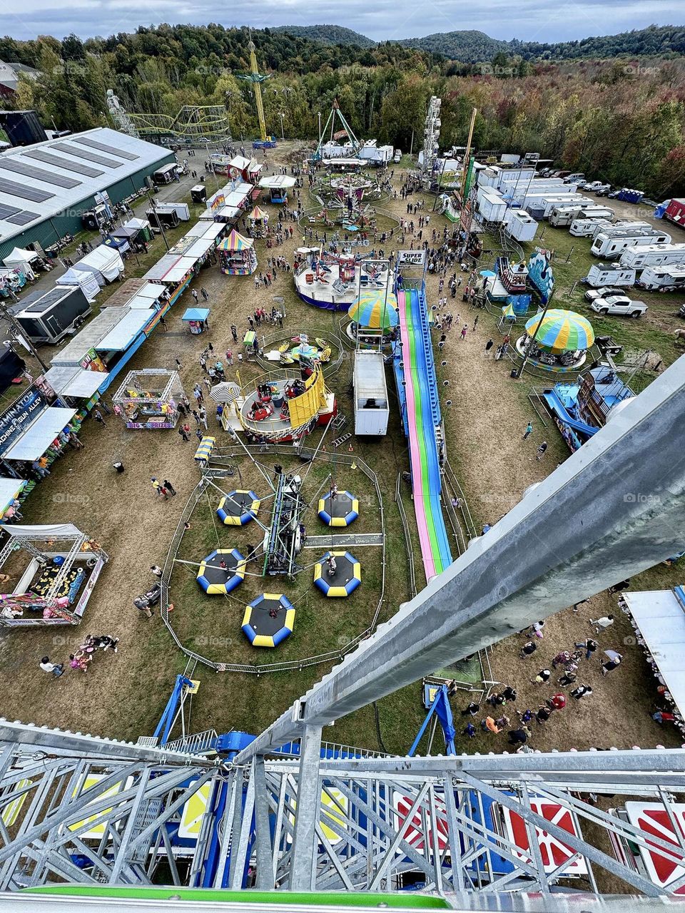 View of the fairground from above 