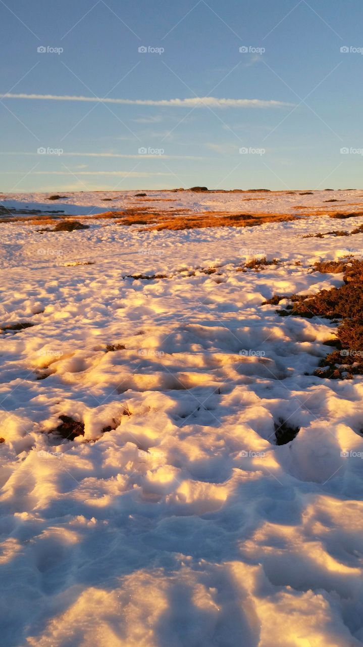 Snow under the sun