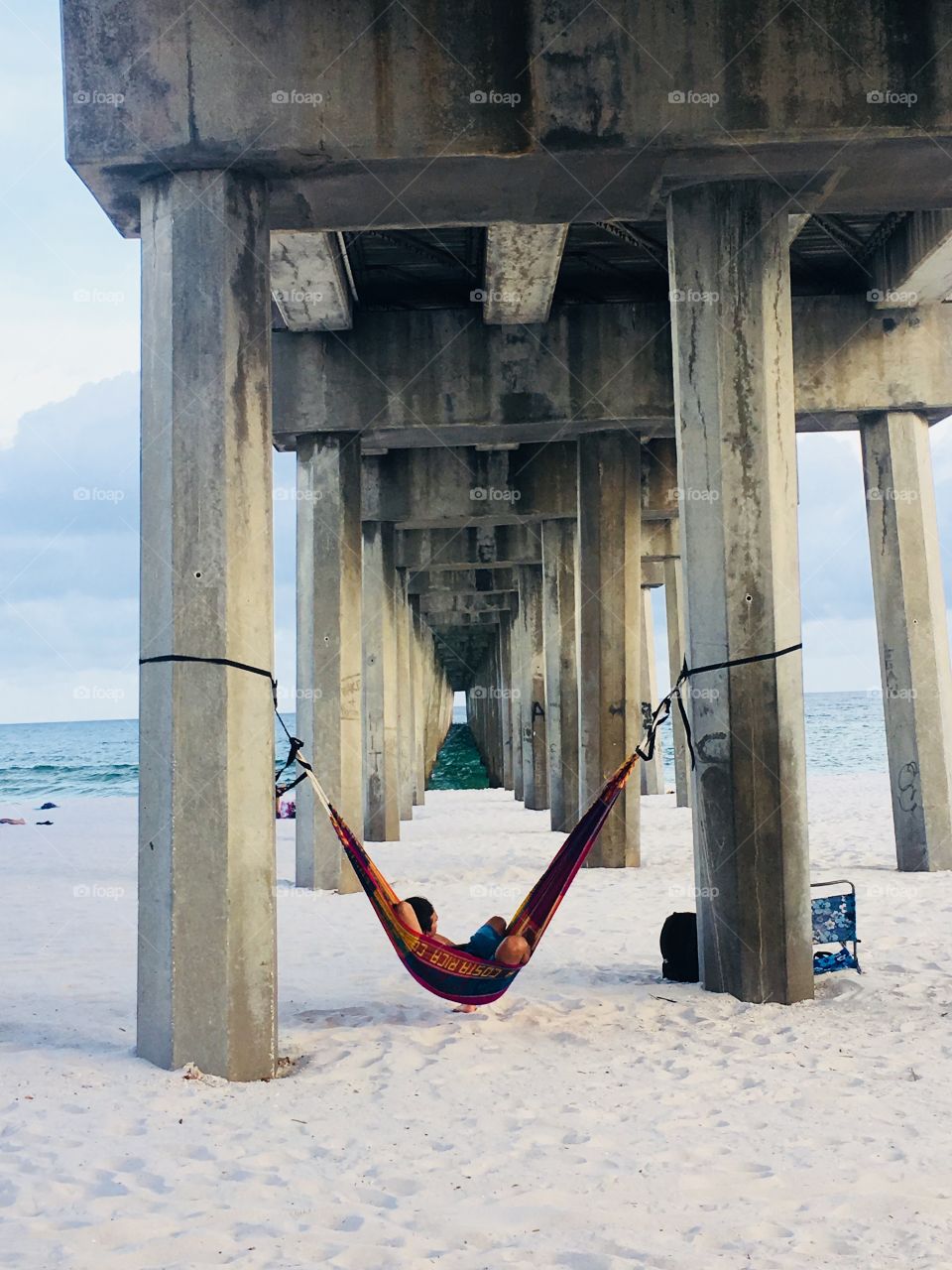 Hammock relaxing on Pensacola Beach in Florida, USA